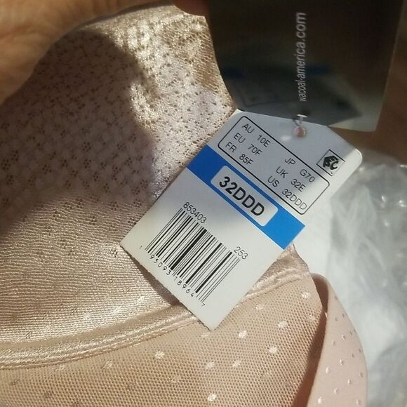 Wacoal Womens Back Appeal Front Close T-Shirt Bra Cream 853403 Size 32DDD - Picture 15 of 16